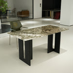 ラグジュアリー 天然大理石テーブル グリーンマーブル調 ダイニングテーブル 高級ナチュラルモダン デザイナーズダイニング180cm×90cm jrjj-A13