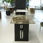 ラグジュアリー 天然大理石テーブル グリーンマーブル調 ダイニングテーブル 高級ナチュラルモダン デザイナーズダイニング180cm×90cm jrjj-A13