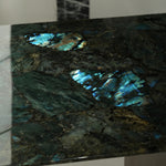 ラグジュアリー 天然大理石テーブル ダイニングテーブル プラチナグリーン調 高級デザイナーズダイニング アートモダン家具180cm×90cm jrjj-A06