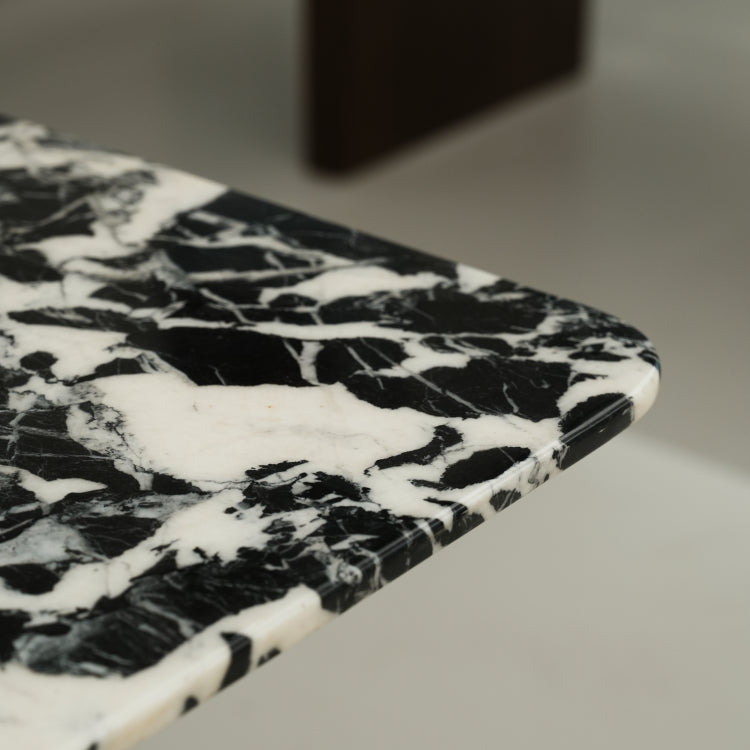 ラグジュアリー 天然大理石テーブル ダイニングテーブル ブラックマーブル調 高級デザイナーズダイニング モダンインテリア180cm×90cm jrjj-6688