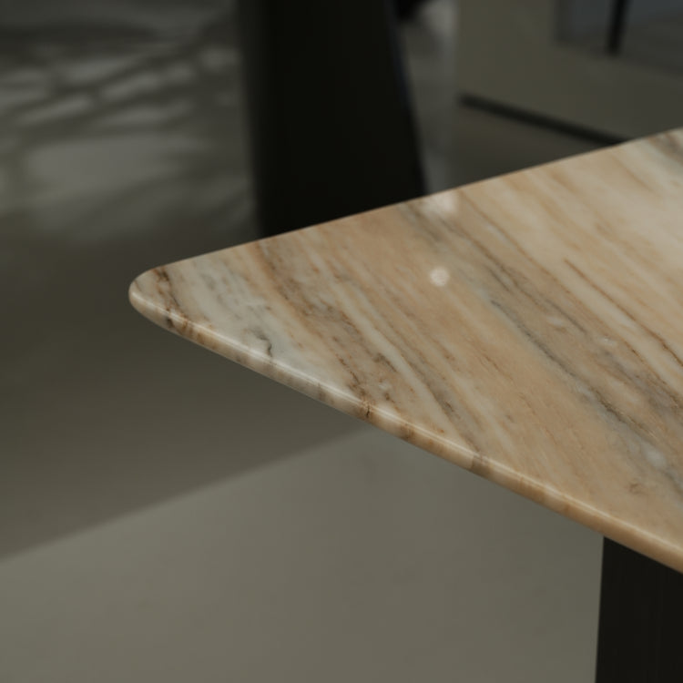 ラグジュアリー 天然大理石テーブル ブルーゴールド調 高級デザイナーズ モダンインテリア ダイニングテーブル180cm×90cm jrjj-6697