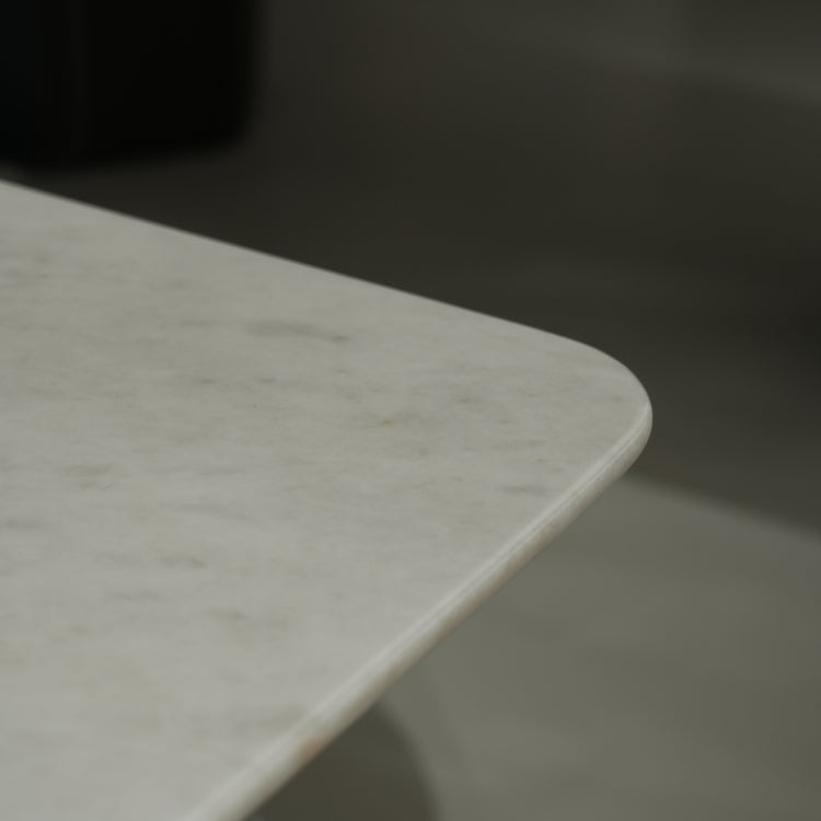 ラグジュアリー 天然大理石テーブル ダイニングテーブル ホワイトマーブル調 高級デザイナーズ家具 モダンインテリア180cm×90cm jrjj-6715