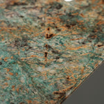 デザイナーズ 大理石ダイニングテーブル 孔雀緑 天然石天板 ブロンズ脚 高級モダンインテリア jrjj-6637