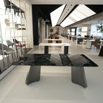 デザイナーズ 大理石ダイニングテーブル グリーンマーブル 天然石天板 高級モダンインテリア jrjj-6689