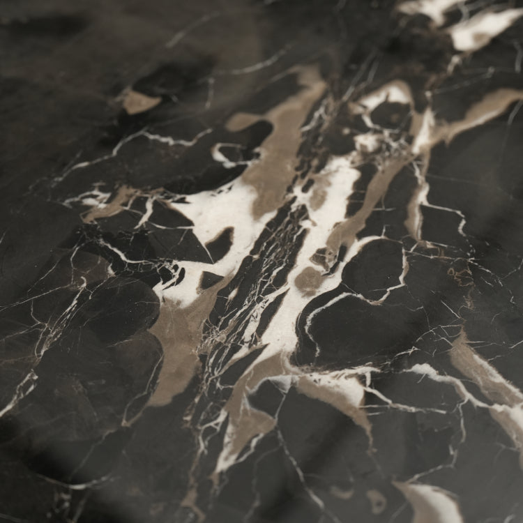 デザイナーズ 大理石ダイニングテーブル ブラック×ホワイト 天然石天板 高級モノトーンインテリア jrjj-6112