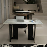 デザイナーズ 大理石ダイニングテーブル ナチュラルグレー 天然石天板 高級ラグジュアリーモダン jrjj-6386