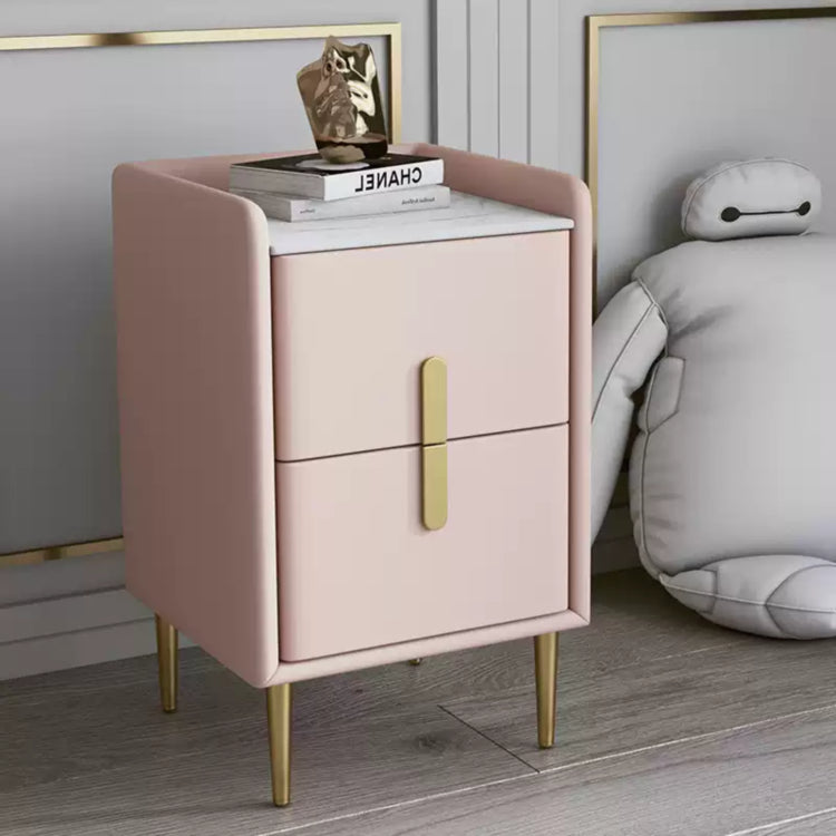 ナイトテーブル ピンク ホワイト ブラック ブラウン イエロー ベージュ ブルー グリーン ライトグレー ダークグレー PUレザー スチール 無垢材フレーム セラミック yk-07-nighttable