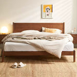 ベッド ブラウン ウォールナット材 ポプラ材 ysys-b5015-bed