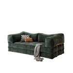 洗えるカバー仕様ソファ　レザー＆ファブリック選択可　北欧モダンデザインの3人掛けローソファ xmw-02