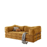 洗えるカバー仕様ソファ　レザー＆ファブリック選択可　北欧モダンデザインの3人掛けローソファ xmw-02