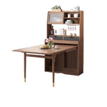 天然木の伸縮式ダイニングテーブルセット 折りたたみチェアと収納一体型サイドボードを備えた北欧調スペースセーブ家具 xmw-01