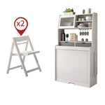 天然木の伸縮式ダイニングテーブルセット 折りたたみチェアと収納一体型サイドボードを備えた北欧調スペースセーブ家具 xmw-01