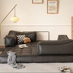 洗えるカバー仕様ソファ　レザー＆ファブリック選択可　北欧モダンデザインの3人掛けローソファ xmw-02