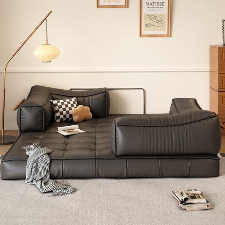 洗えるカバー仕様ソファ　レザー＆ファブリック選択可　北欧モダンデザインの3人掛けローソファ xmw-02