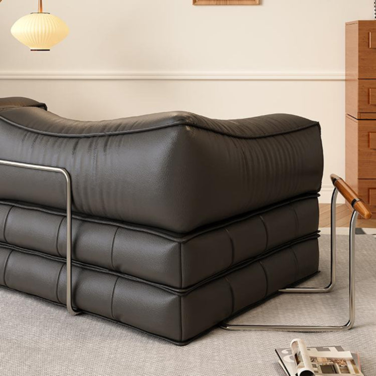 洗えるカバー仕様ソファ　レザー＆ファブリック選択可　北欧モダンデザインの3人掛けローソファ xmw-02