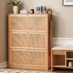 キャビネット ナチュラル ブラウン オーク材 キリ材 ラタン 真鍮 ysys-b3096-storage