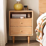 ナイトテーブル ナチュラル オーク材 キリ材 真鍮 ysys-b3028