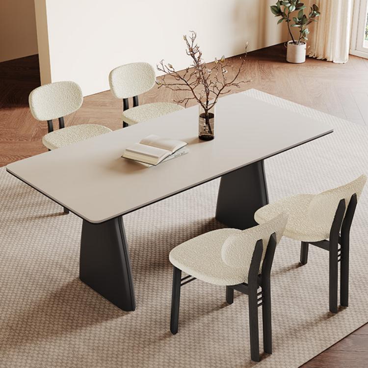 フレンチヴィンテージ風 ダイニングテーブル｜無垢材×セラミック天板?モダンミニマル?小空間向け?デザイナーズ?ホワイト hagst-3616