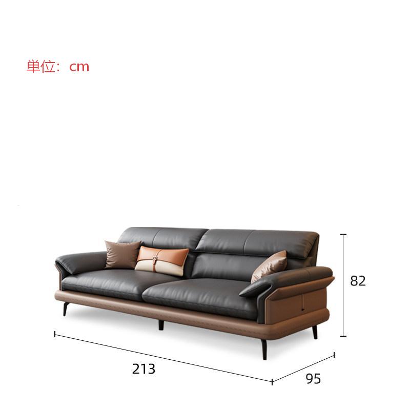 【在宅ソファ】パイン材質×シリコンフィル×ダウン×合成皮革の高級ソファー hzh-1351