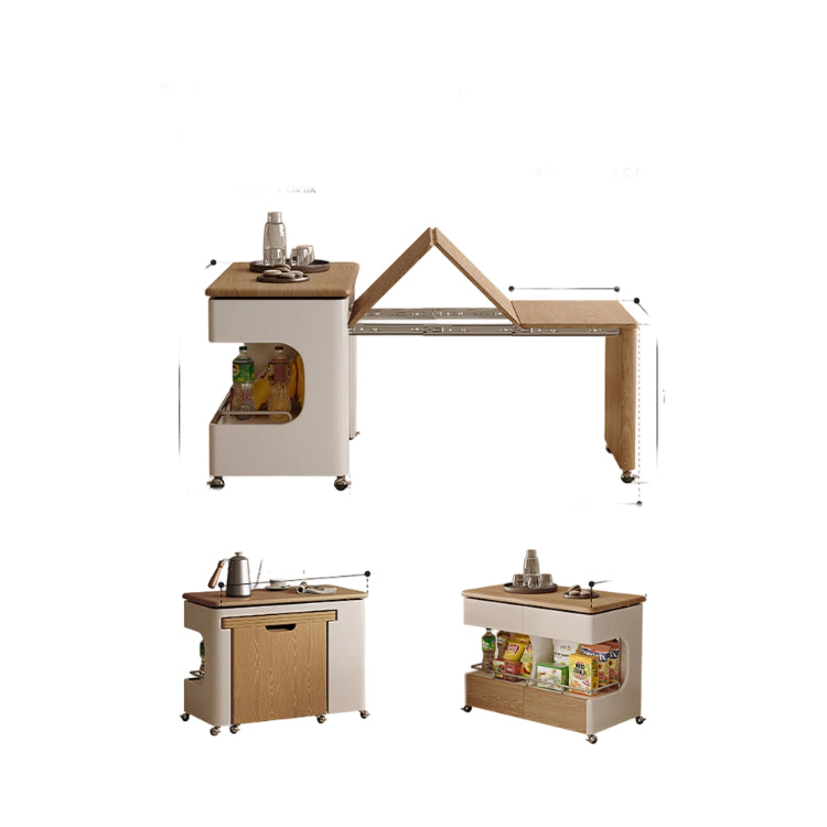 可動式折りたたみ伸縮テーブル 天然木製 リビング 昇降 サイドテーブル jx-112-18