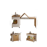 可動式折りたたみ伸縮テーブル 天然木製 リビング 昇降 サイドテーブル jx-112-18