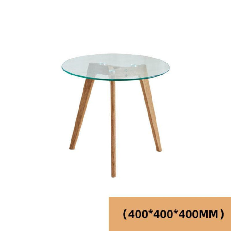 センターテーブル ナチュラル オーク材 強化ガラス ysys-a1186-table