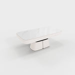 モダンデザインのセンターテーブル - 高級感あふれる多層板＆セラミック製 (アルミニウム合金脚) hdtxy-1906