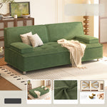 コーデュロイ ソファベッド 折りたたみ式 幅110?200cm｜ロータイプ 2WAY リビング用 おしゃれ モダン コンパクト 寝心地 yyjj-1168