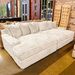 真空圧縮 ソファベッド 布製 深座面 ストレートソファ＋シェーズロング カバー洗濯可 リビング用 jj-1229-13