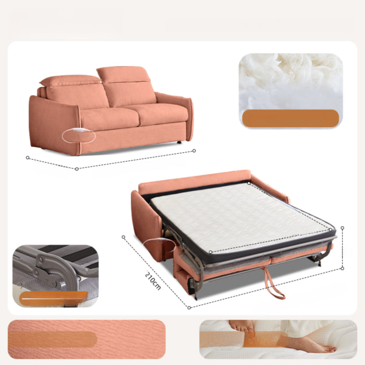 ソファベッド 布製 折りたたみ式 リクライニング対応 幅123～192cm コンパクト 2人掛け ベッド兼用 ファブリック 北欧 シンプル おしゃれ ddw-1154