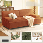 コーデュロイ ソファベッド 折りたたみ式 幅110?200cm｜ロータイプ 2WAY リビング用 おしゃれ モダン コンパクト 寝心地 yyjj-1168