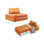 パフ風 折りたたみソファベッド 1人掛け リビング用 のびる伸縮タイプ くつろぎ系 コンパクトソファ fms-1844-01