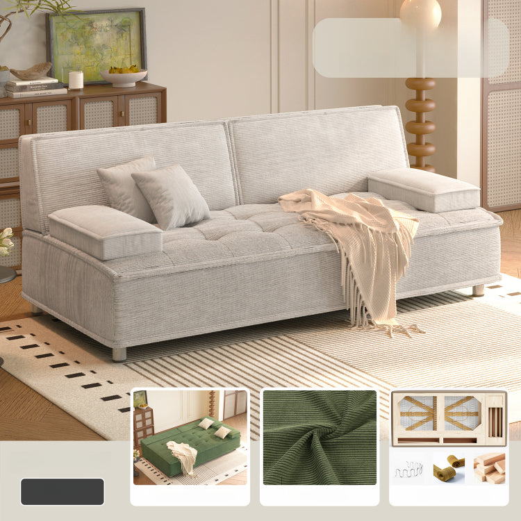 コーデュロイ ソファベッド 折りたたみ式 幅110?200cm｜ロータイプ 2WAY リビング用 おしゃれ モダン コンパクト 寝心地 yyjj-1168