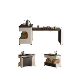 可動式折りたたみ伸縮テーブル 天然木製 リビング 昇降 サイドテーブル jx-112-18