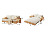 木製フレーム ソファベッド｜収納棚付き キャスター付き 省スペース対応 ナチュラルデザイン hemw-6300