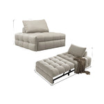 パフ風 折りたたみソファベッド 1人掛け リビング用 のびる伸縮タイプ くつろぎ系 コンパクトソファ fms-1844-01