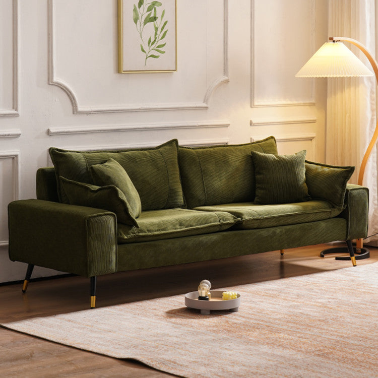 ソファー グリーン ファブリック スチール スポンジ ホワイトアッシュ ラテックス dlo-011-sofa