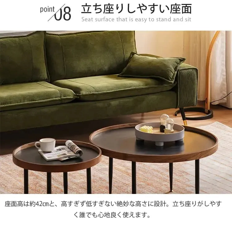 ソファー グリーン ファブリック スチール スポンジ ホワイトアッシュ ラテックス dlo-011-sofa