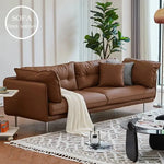 ソファー ブラウン オレンジ ベージュ グリーン グレー グレー＋オレンジ ブラウン＋ベージュ オレンジ＋グレー 天然木 合成皮革 シリコンフィル スチール dlo-015