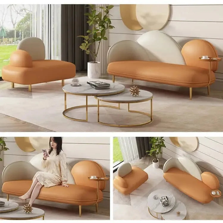 ソファー ホワイト＋オレンジ ホワイト＋ミントグリーン ホワイト＋グレー オレンジ＋ホワイト ミントグリーン＋ホワイト グレー＋ホワイト エアレザー スチール dlo-019-sofa