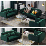 ソファー ダークグリーン イエロー ライトグレー ライトブルー ピンク ベルベット スチール シリコンフィル 天然木 dlo-029