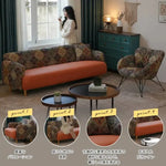 ソファー オレンジ ホワイト グレー グリーン 合成皮革 シリコンフィル 天然木 dlo-032