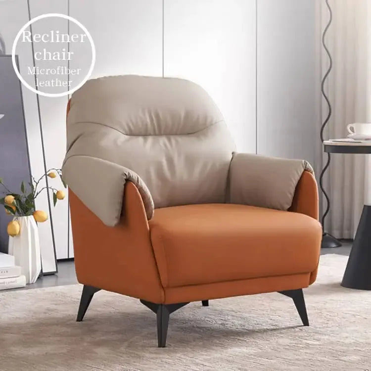 ソファー オレンジ＋ベージュ グレー＋ベージュ ブラック＋ベージュ ベージュ マイクロファイバーレザー シリコンフィル 天然木 dlo-035