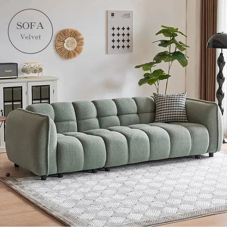 ソファー グリーン グレー ブラウン イエロー ブルー ベージュ ブラック ベルベット パイン材 Sバネ 樹脂 dlo-048-sofa