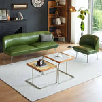 ソファー グリーン オレンジ ブラック 天然木 合成皮革 スチール dlo-059