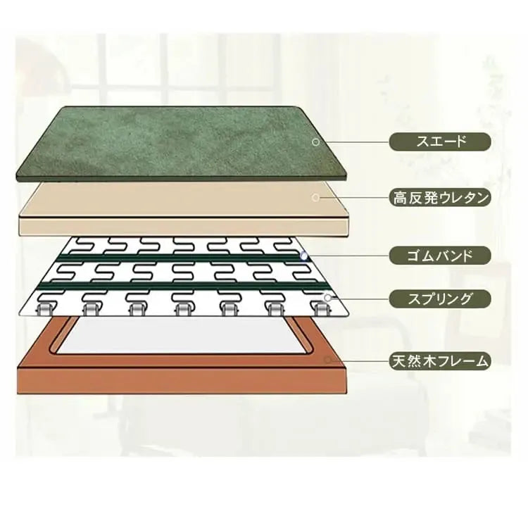 ソファー グリーン ブラウン ピンク ブルー ベージュ スエード dlo-062-sofa