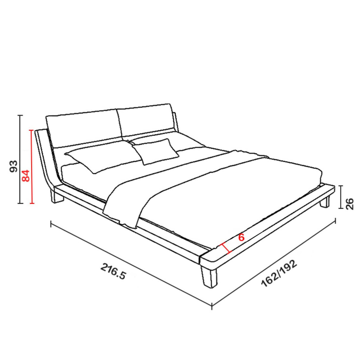 極上の眠りを提供するパイン無垢材ベッド - 綿麻素材使用 fcf-314