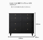 スタイリッシュなブラックキャビネット - 多層板製、収納力抜群でエレガントなデザイン! fcr-4817
