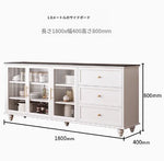 モダンな多層板キャビネット｜ガラス扉とセラミック天板付き｜収納力抜群のデザイン家具 fcr-4826
