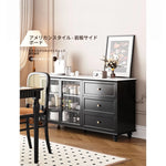 モダンな多層板キャビネット｜ガラス扉とセラミック天板付き｜収納力抜群のデザイン家具 fcr-4826